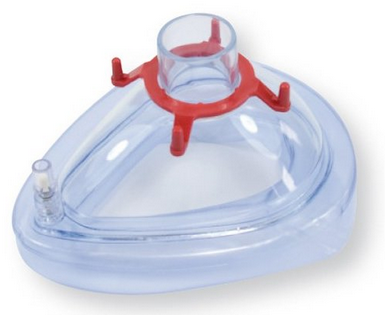 Anesteziologická a resuscitační maska PVC s nafukovatelnou manžetou